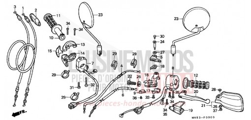 COMMUTATEUR/CABLE NX650L de 1990